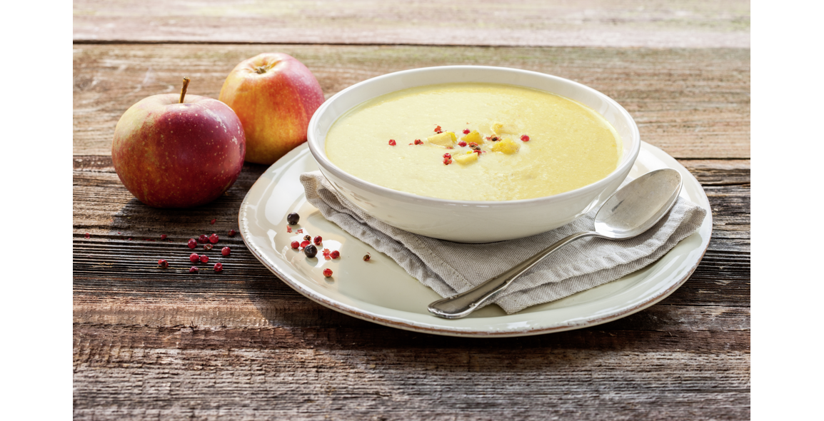 Zuppa cremosa cocco e mela