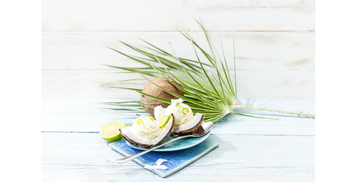 Gelato al cocco e lime