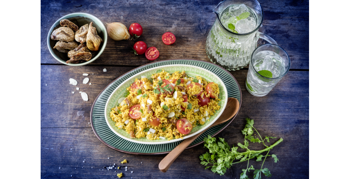 Taboulé di cous cous con albicocche